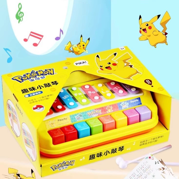 Веселое маленькое пианино Pokémon, детское ручное пианино, детское музыкальное воспроизведение, восьмитональное пианино, детское игрушечное пианино