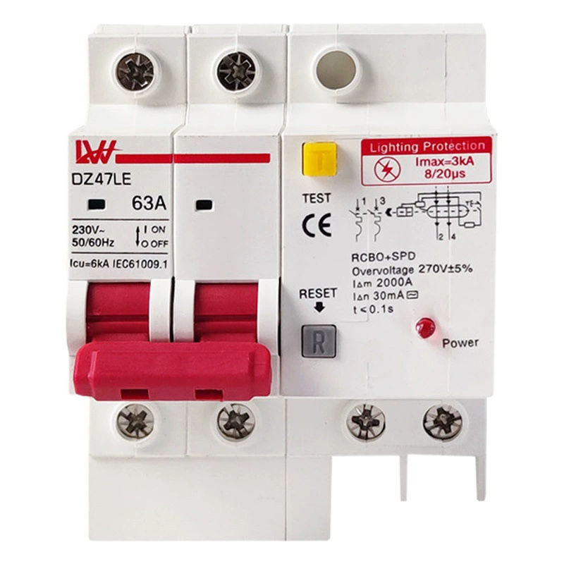 Внешняя торговля Экспорт Молниезащита протектор утечки DZ47LE-63 2P анти-всплеск утечки выключатель защиты от перенапряжения