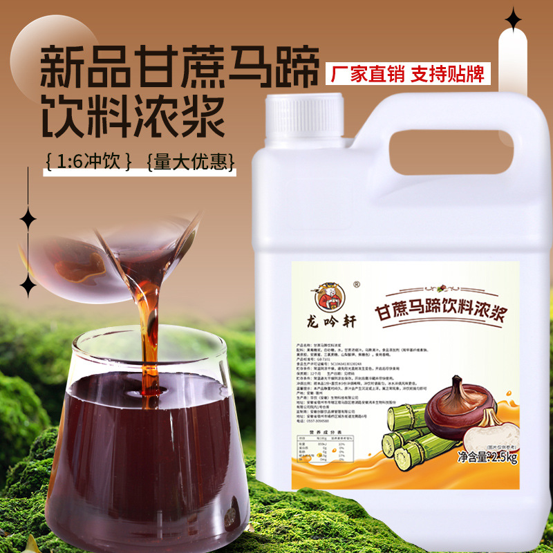 甘蔗马蹄浓缩汁0脂浓缩果汁饮料浓浆饮品火锅餐饮奶茶店原料果浆