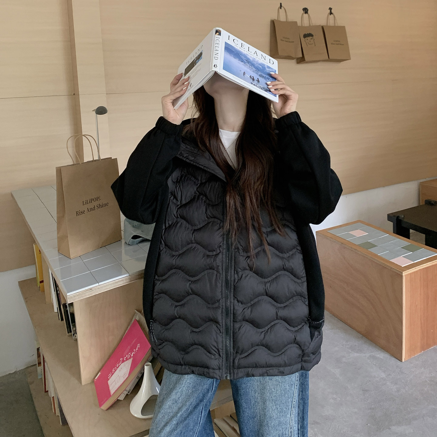 Invierno nuevo vestido de algodón empalmado mujer corto suelto delgado estilo coreano chaqueta de algodón de moda extranjera abrigo de algodón