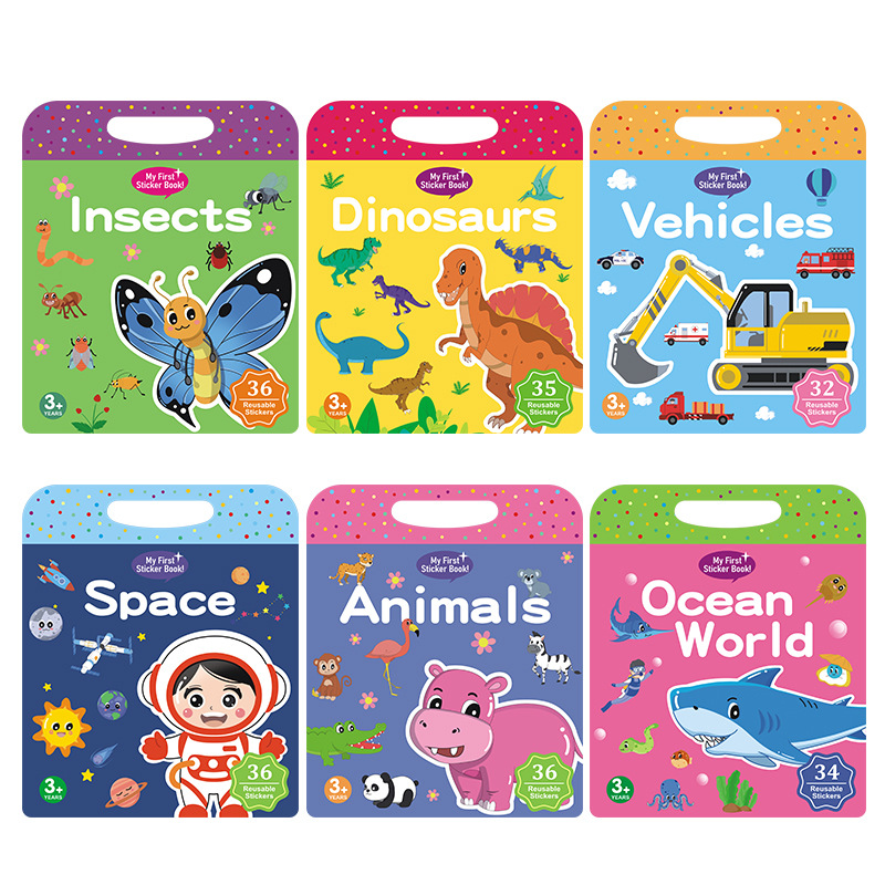 Libro de Pegatinas de Gelatina de Papel Reutilizable, Educativo para Juegos Infantiles image 6