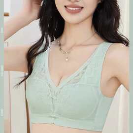 水中W8801#简约网纱蕾丝文胸34-40薄B杯聚拢提拉无钢圈内衣尾货批