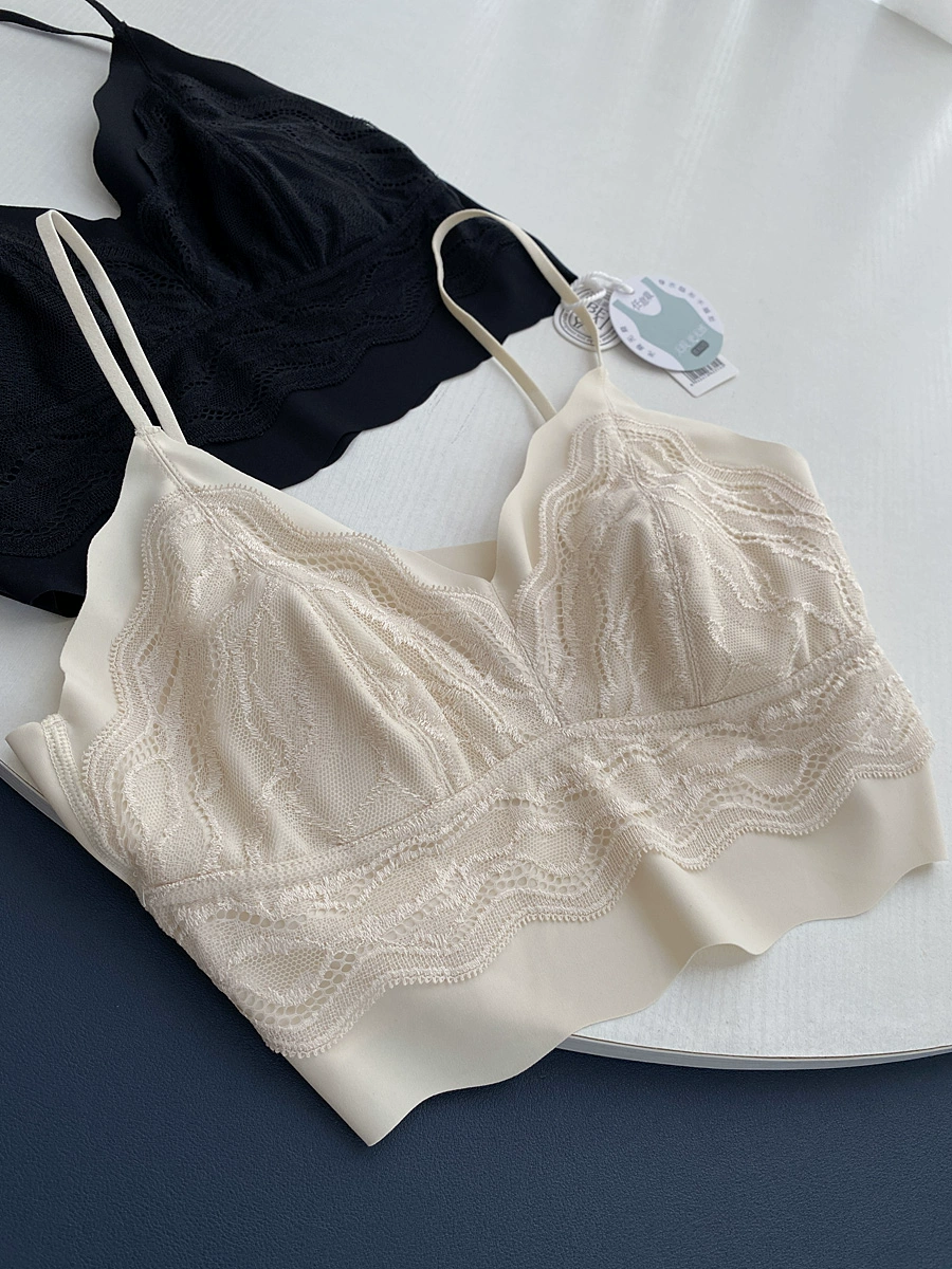 Ultra thin bra top, lace underwear, beautiful back