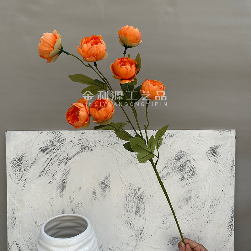 Orange exquisite peony