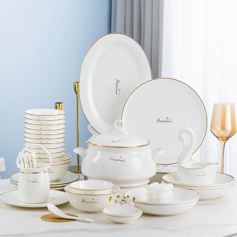 Set, ceramic tableware, European style, light luxury style, Birthday gift