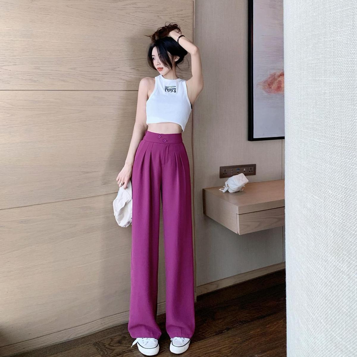 Dress Pants Pants Type Inelastic Elasticity Women's Office Daily Business Solid Color Full Length Dress Pants