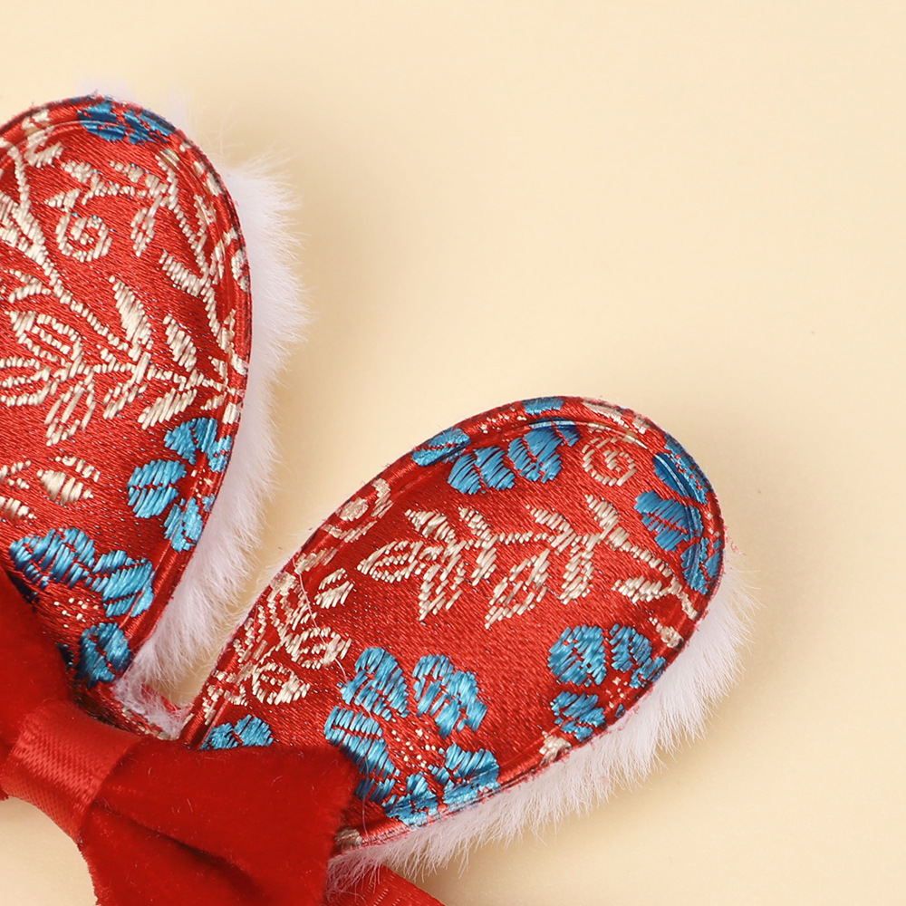 Kinder haarnadel Neue Jahr rote schleife haarnadel süße mädchen festliche seite clip mädchen Neue Jahr kopfschmuck großhandel_voghion.com