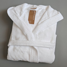 出美国酒店纯棉儿童浴袍加厚连帽毛巾料睡袍小孩游泳浴衣吸水现货