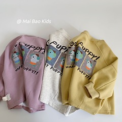 Maibao 子供服子供トレーナー 2025 秋の新スタイルかわいいラウンドネックトップス男の子と女の子のための子供のプルオーバー