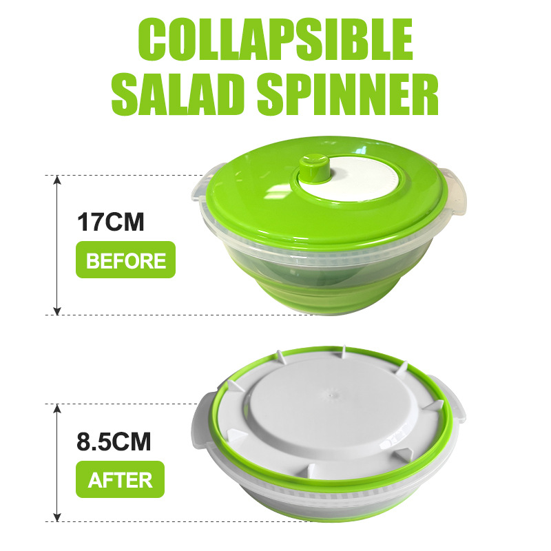 Anlewo Foldable Rotating Salad Drainer Collapsible Fruit and Vegetable Dehydrator ID8036