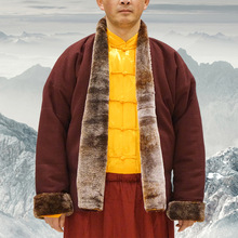 冬季喇嘛加厚保暖外套僧服东波棉服藏族西藏和尚师父上师加绒上衣