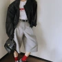 秋冬新款加厚休闲西装裤