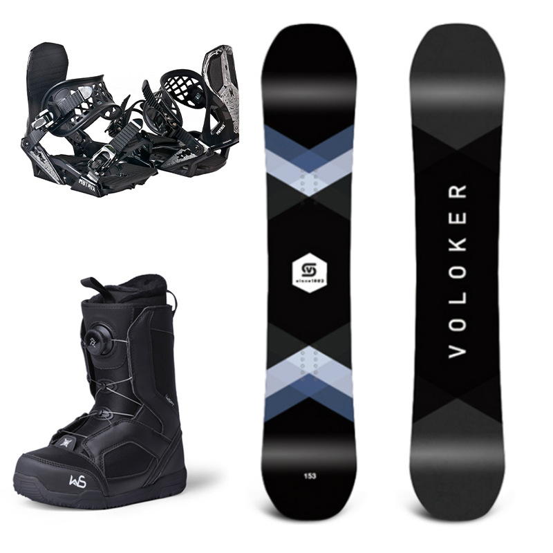 vololer滑雪板单板小黑板成人全地域滑雪装备平花刻滑板套装
