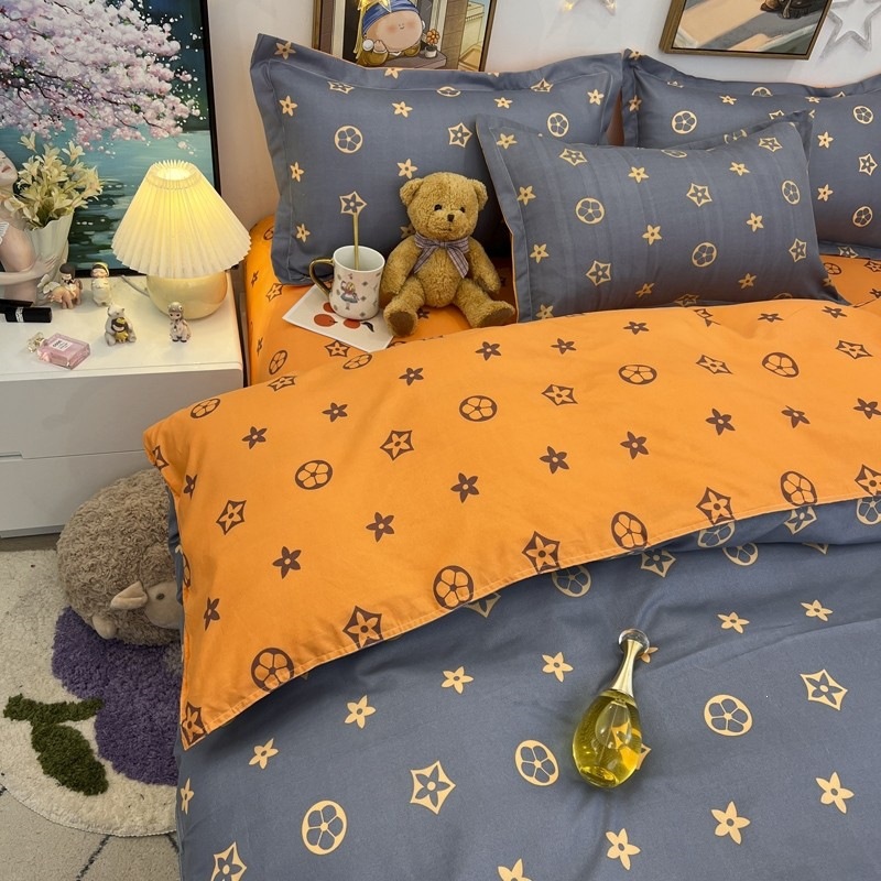 Minimalist Four Piece Cotton Bedding Set For All Seasons_voghion.com