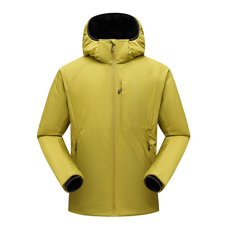 Polygel cotton is lightweight and warm, suitable for both men and women in autumn and winter. Men's outdoor windproof and waterproof hooded casual cotton jacket