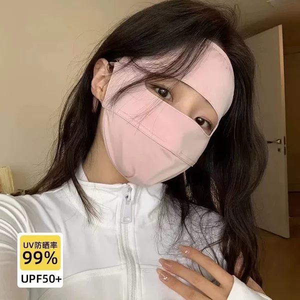 Women's New Face Gini Sunscreen Mask All-round UV Protection Mask Summer Thin Ice Silk Fabric