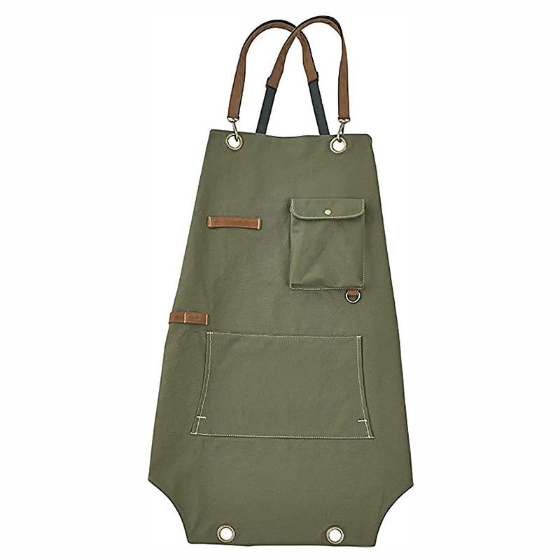 Lienzo delantal moderno simple correa ajustable se puede utilizar como delantal de leña guardapolvos delantal del hogar