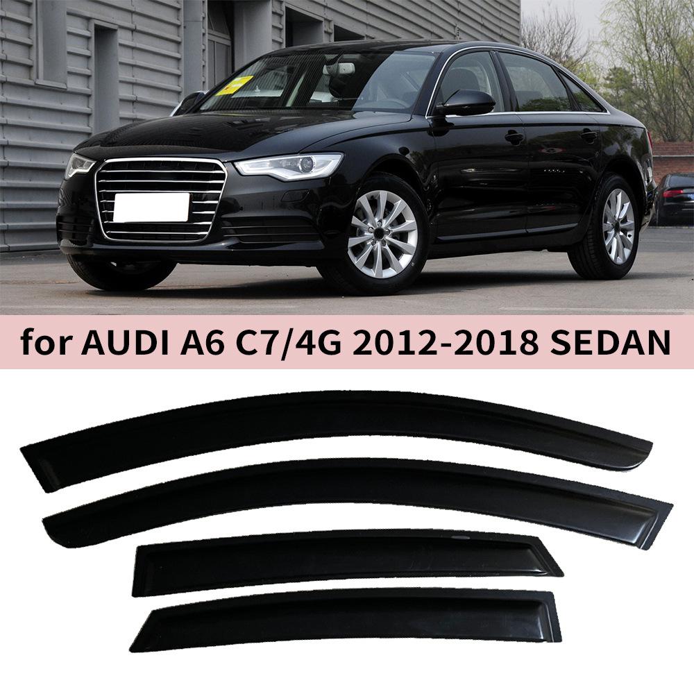 Audi Audi A6 C7 Sedan 2014-2018 Window Visor Rain Guard Deflector (Rain shield) - for-audi-a6-c7-sedan-2014-20184pcs