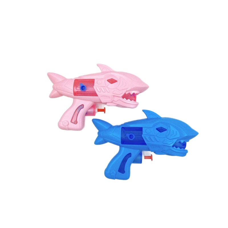 Juguetes infantiles pistolas de agua de dibujos animados dinosaurios pistolas de agua de tiburones pulverización de agua verano nuevo 2 yuanes al por mayor