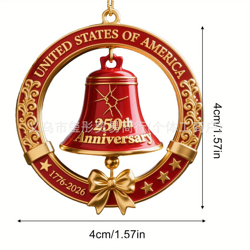 跨境新品美国250周年自由钟亚克力装饰挂件平面2D挂牌|undefined