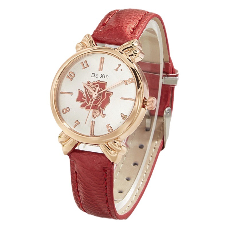 Tiktok nuevo estilo coreano de La Flor de las mujeres elegante reloj de cuarzo reloj de aleación de moda correa de las mujeres en stock al por mayor