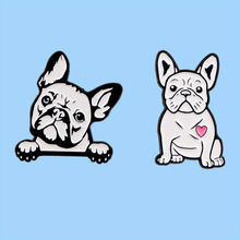 Q 79933 Bulldog oil drop alloy cartoon brooch ��ţȮ���ͺϽ�