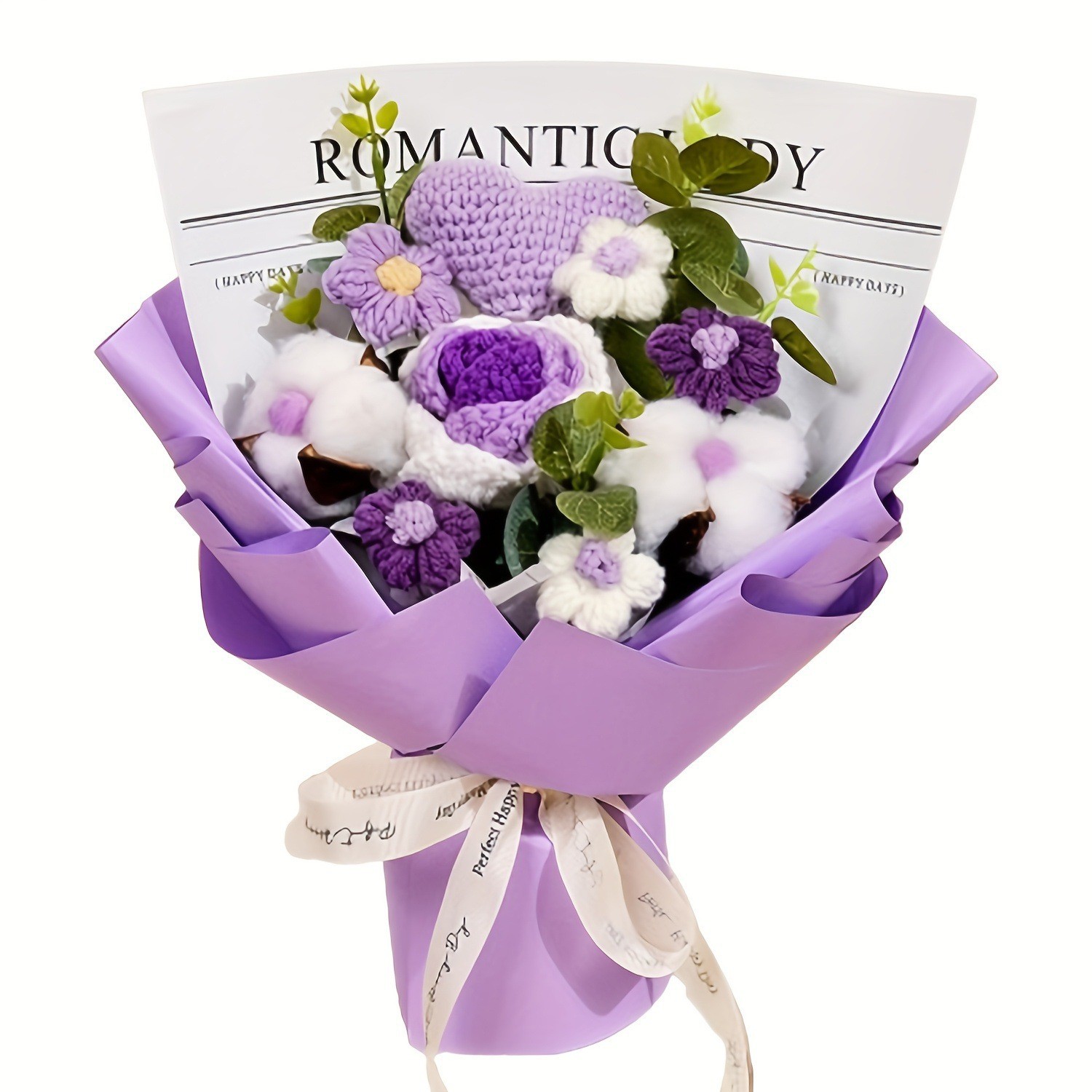 Productos transfronterizos acabados de lana tejido flores hechas a mano girasol trenzado regalos de vacaciones decoración flores falsas al por mayor