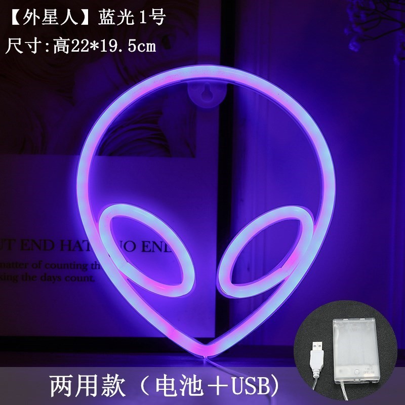Lámpara de neón LED modelada luz nocturna dormitorio rojo en línea pared decoración lámpara de fiesta de cumpleaños atmósfera lámpara de color