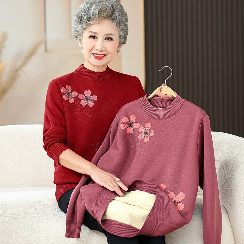 Плюшевый толстый осенний и зимний свитер мамы нижний свитер