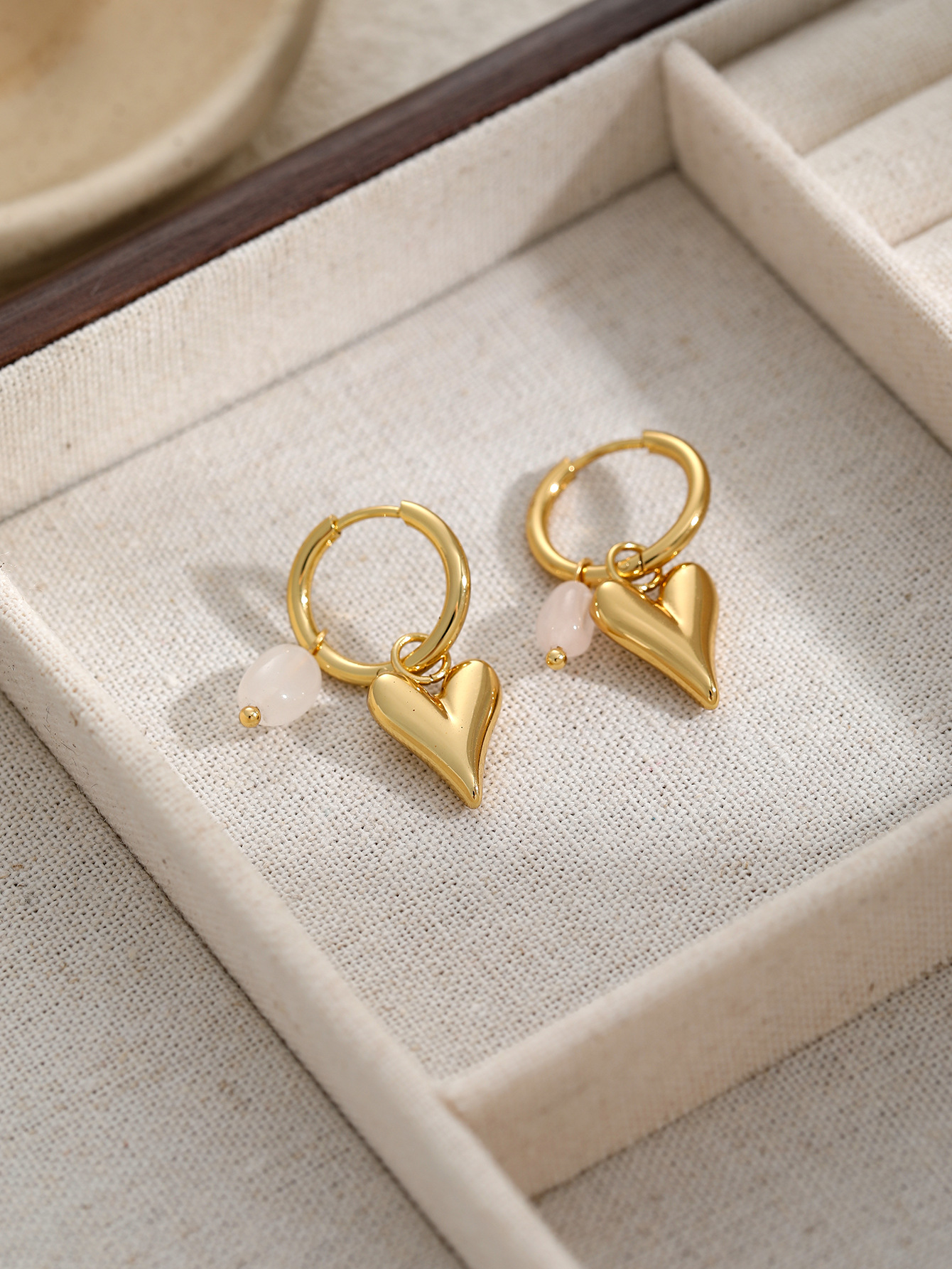 304 Stainless Steel Material 1 Pair Simple Style Heart Shape Plating Titanium Steel Drop Earrings