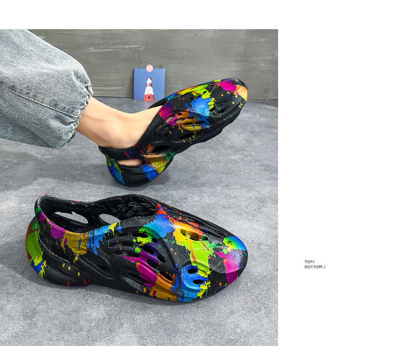 Sandali romani da esterno di tendenza Instagram con nuovo buco mimetico estivo oversize per scarpe da spiaggia da uomo_voghion.com