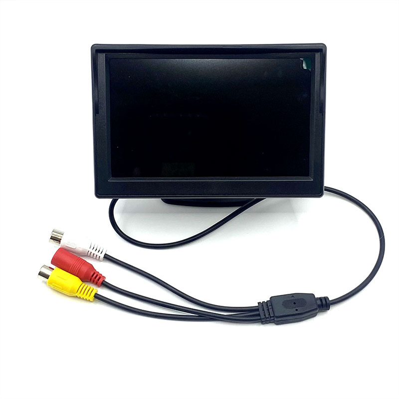 5寸车载显示器吸盘台式两用倒车影像显示屏12-24V5寸车载高清显示