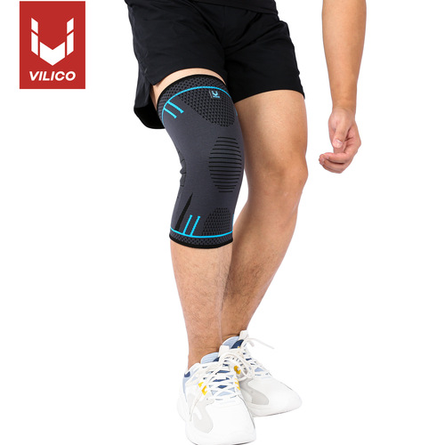 Vilico summer men's and women's outdoor sports running basketball knitted knee pads 3D surround breathable comfortable anti-slip protective gear