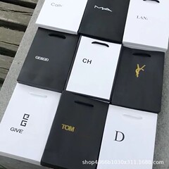 欧米ブランド口紅ショッピングバッグ小ロット包装紙袋特殊紙クラフト紙手提げ袋現物ギフトバッグ