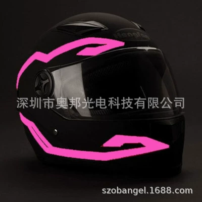 Cold light sheet, Helmet Decorative Light Strip El - one-to-four-pink