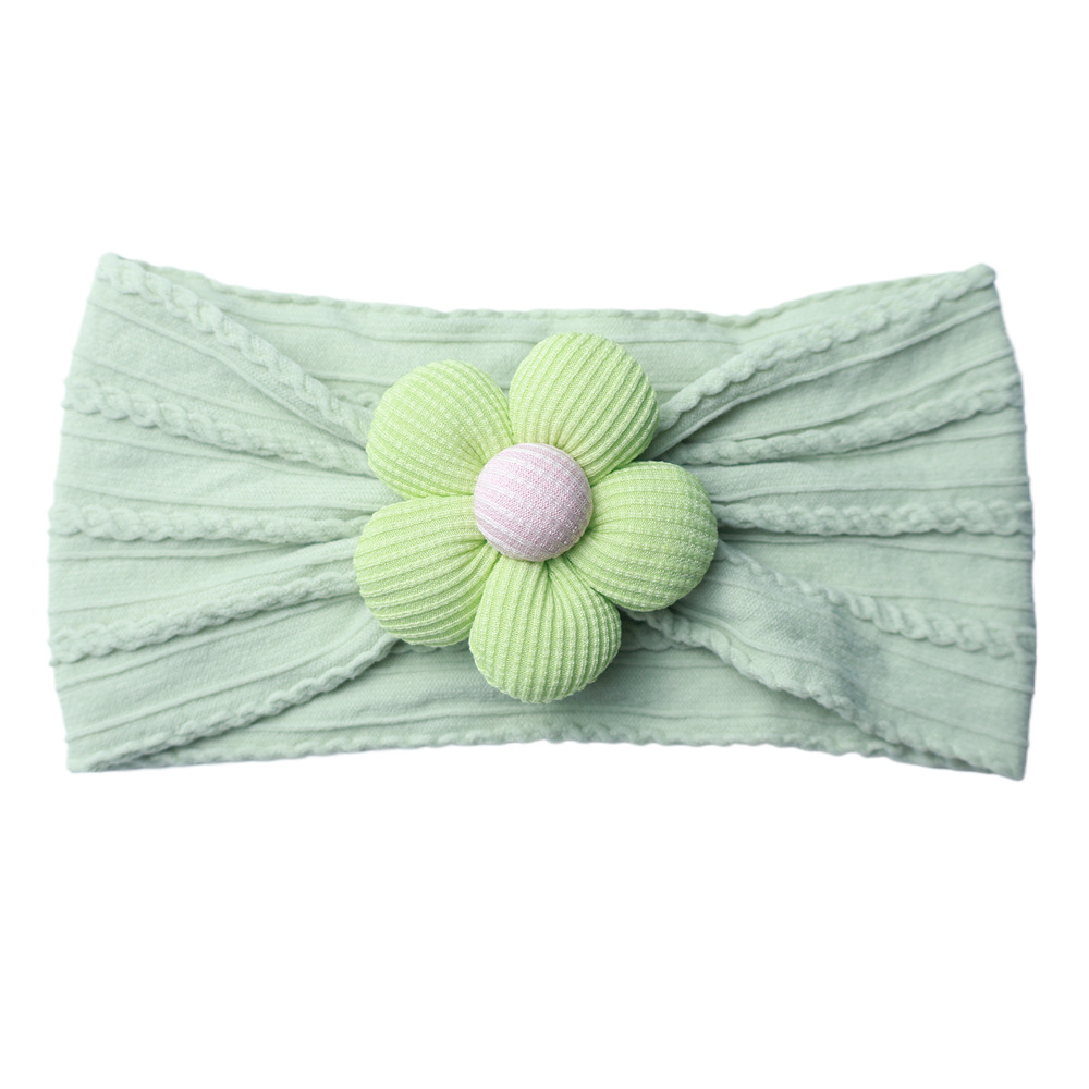 Diadema elástica para bebés, flor de cinco pétalos, accesorio suave para recién nacidas