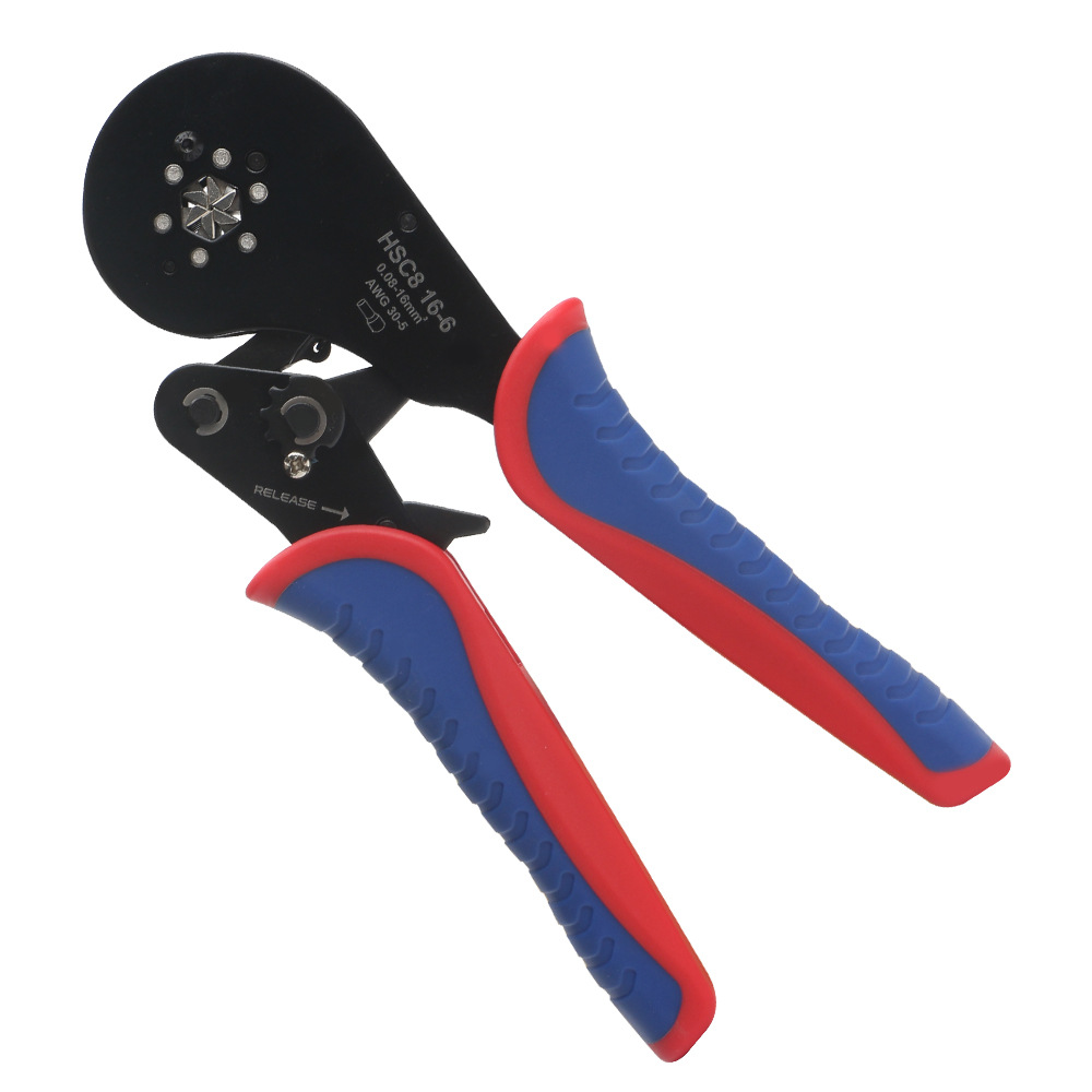 华胜三彩HSC10 16-6管型专用冷压端子压线钳电工专用快速接线工具