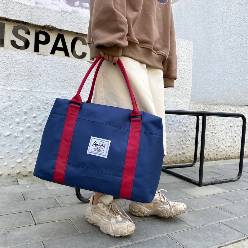 Blue with red