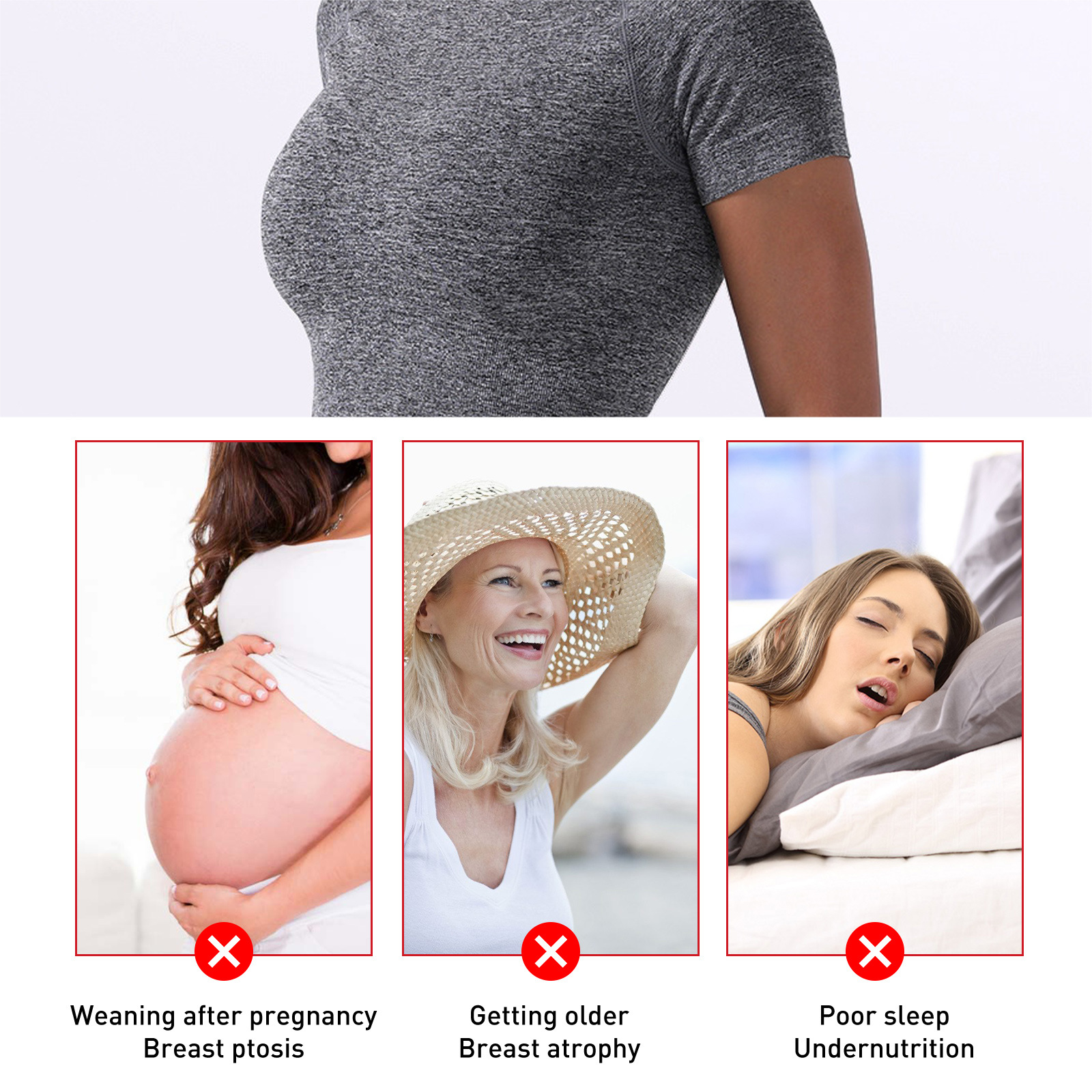 Chest West&Month, massaggio rassodante da donna, crema di bellezza per un seno forte e ricco_voghion.com