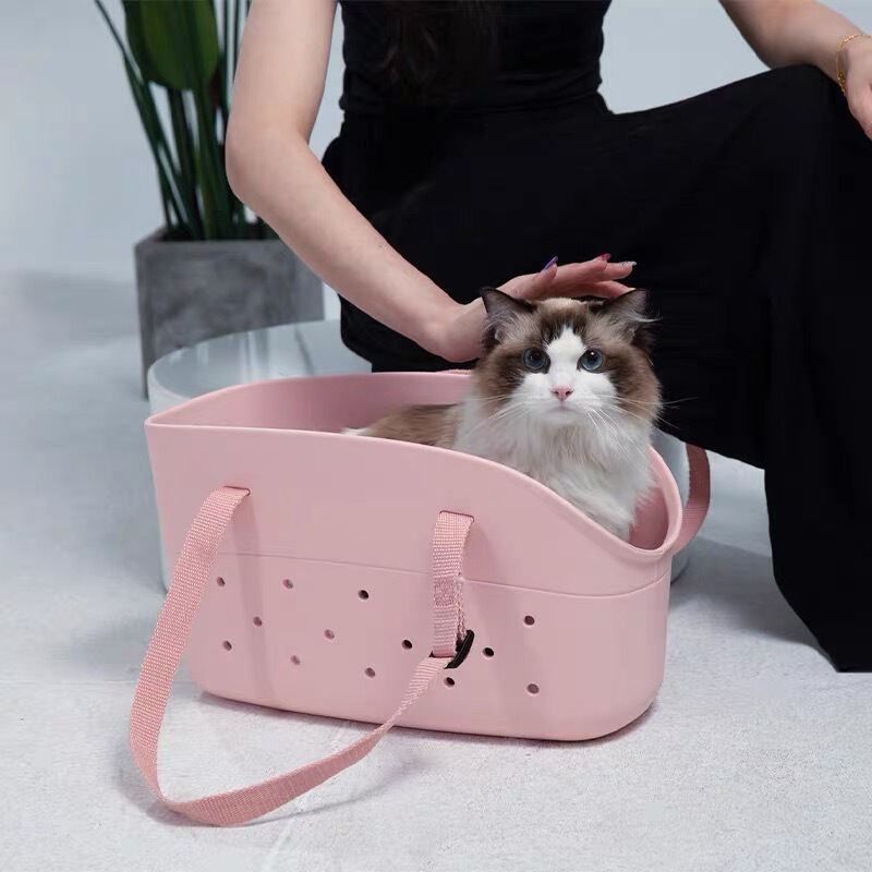 2025 Factory Ready Stock Cross-Border New Product Exposed Pet Bag Trendy Versatile Eva Hole Storage Bag Vegetable Basket