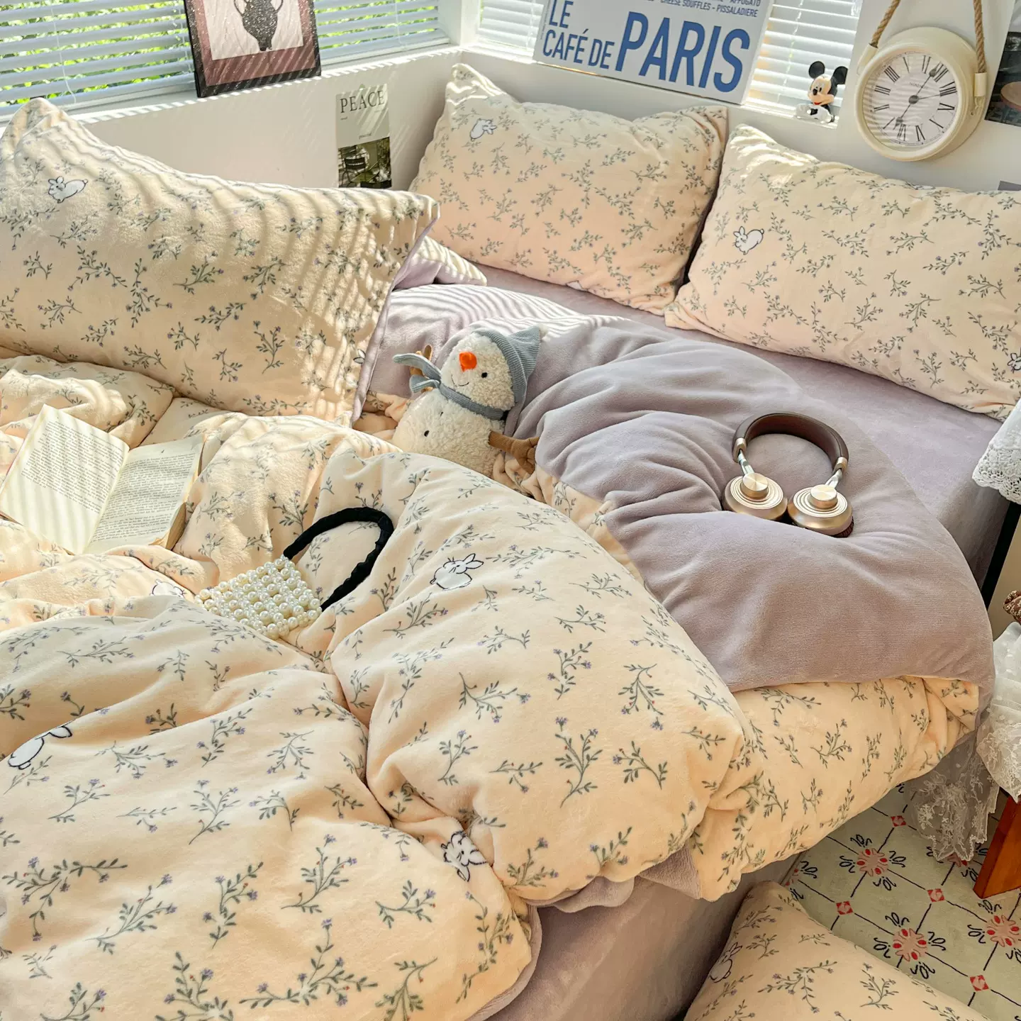 2025新款加厚亲肤保暖可爱清新系列牛奶绒四件套单被套系列（有买