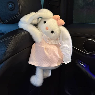 new tissue box, new car – Car tissue box/set - pink-dress-white-tissue-box