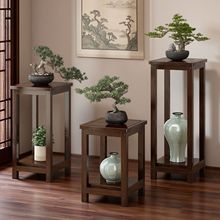 当天发电视柜摆设花架中式花台家用落地式室内置物架客厅沙发边几