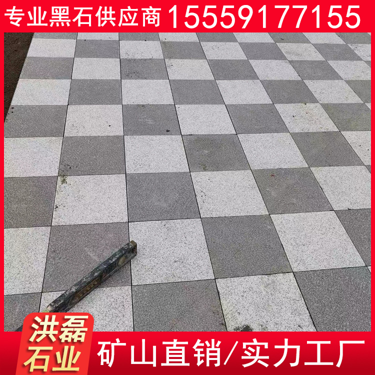 福建黑麻石 深灰麻芝麻黑广场地铺石厚板  地板砖