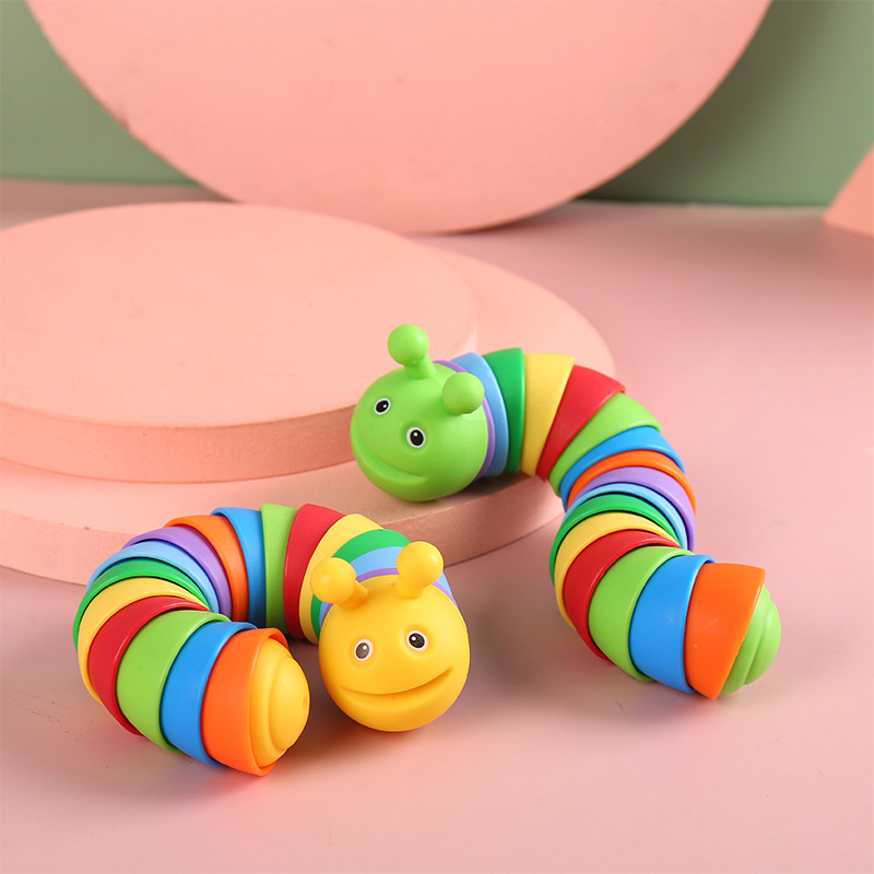 Explosions simulation decompression colorful caterpillar slug peristalsis rainbow slug trick variety decompression toys wholesale