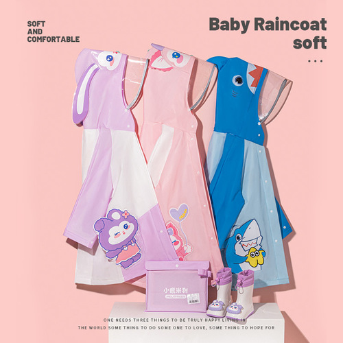Children's raincoat new style cute cartoon bunny kindergarten boy girl baby poncho infant raincoat wholesale