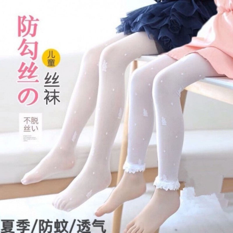 Children's Ultra-thin Anti-hook Silk Stockings Summer Girls Rabbit...