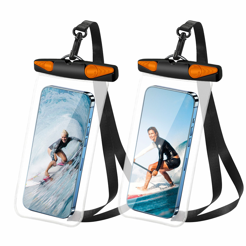 Factory direct Amazon hot selling PVC material mobile phone waterproof bag IPX8 touch screen universal mobile phone waterproof case