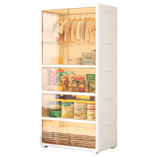 Thickened children's wardrobe storage cabinet simple baby baby small wardrobe plastic home use bedroom clothing storage cabinet