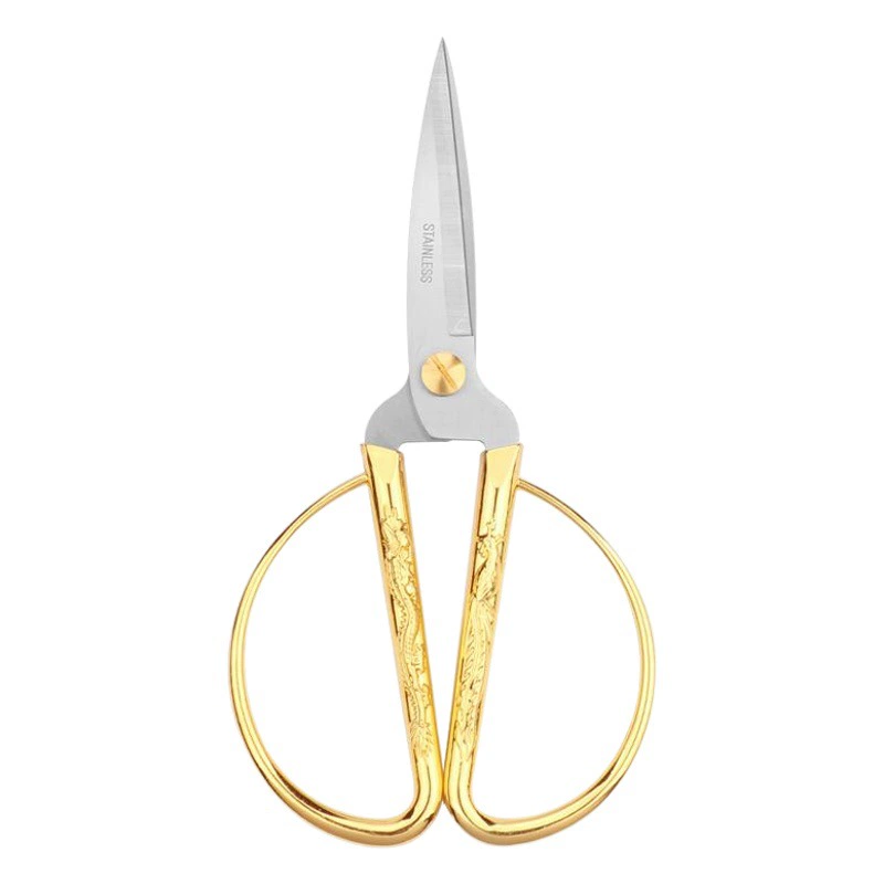 Ножницы из нержавеющей стали с драконом и Фениксом Праздничные ножницы с драконом и Фениксом Церемония открытия Ножницы для резки Бытовые портновские ножницы Ретро Маленькие ножницы